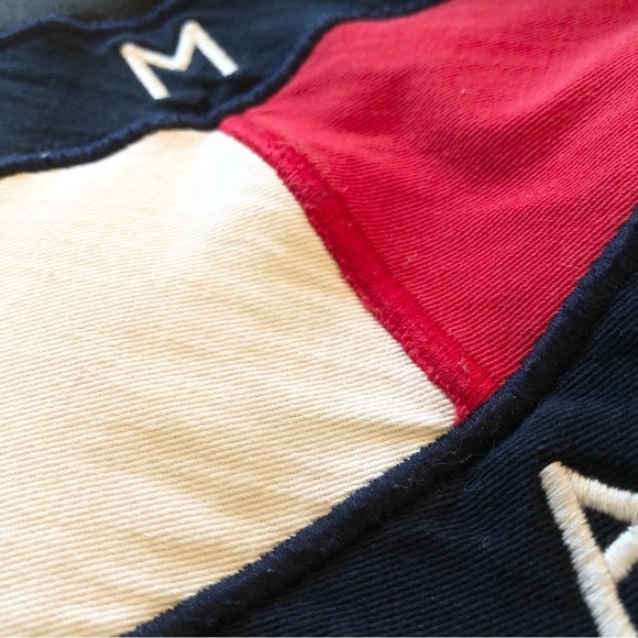 Tommy Hilfiger Tommy Jeans Sweatshirt Crewneck Flag Logo Applique Black Large - Picture 6 of 17